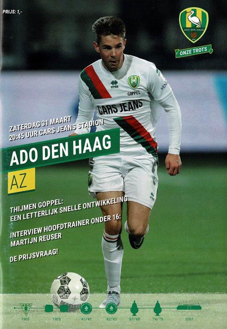 AZ Programma 31-maa-2018 ADO Den Haag uit